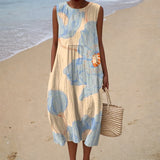 Comfortable Summer Dress Without Sleeves
